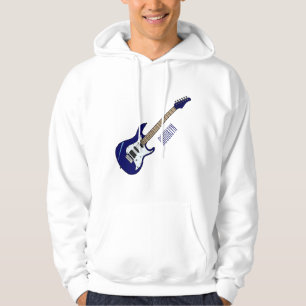 Electric guitar cartoon illustration hoodie