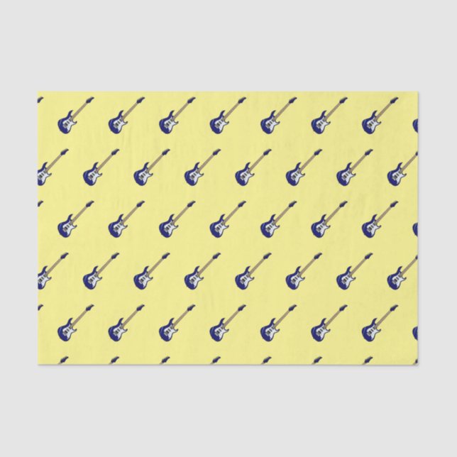 Electric guitar cartoon illustration tissue paper (Front)