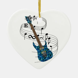 Electric Guitar Ceramic Tree Decoration
