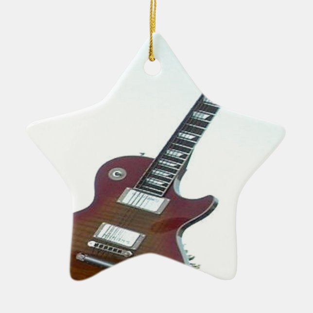 Electric Guitar Ceramic Tree Decoration (Front)
