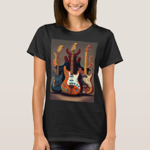 Electric Guitar Collection Cool Electric Guitars F T-Shirt