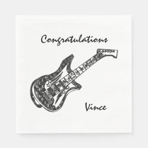 Electric Guitar Congratulations Napkin