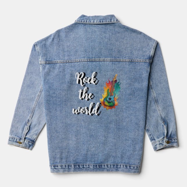 Electric Guitar Denim Jacket (Back)