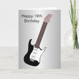 Electric Guitar Design Personalised 18th Birthday Card