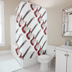 Electric Guitar Design Shower Curtain