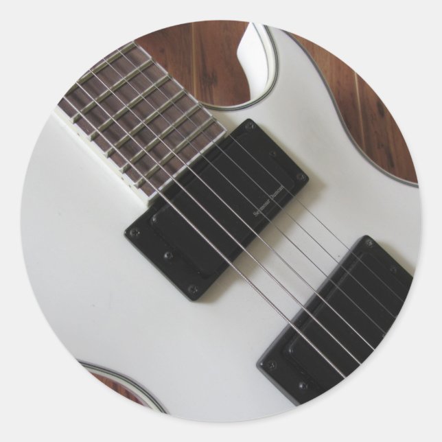 Electric Guitar Frets and Strings Sticker (Front)