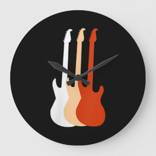 Electric Guitar - Guitar Player Music Large Clock