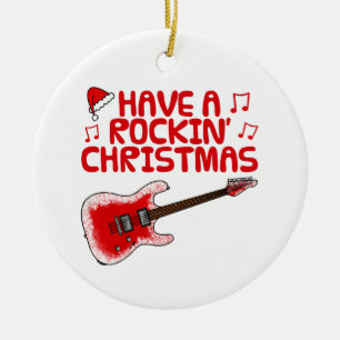 Electric Guitar Guitarist Christmas Ornament