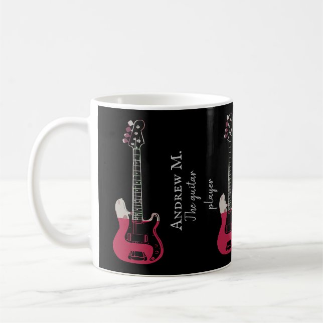 Electric-guitar / guitarist coffee mug (Left)