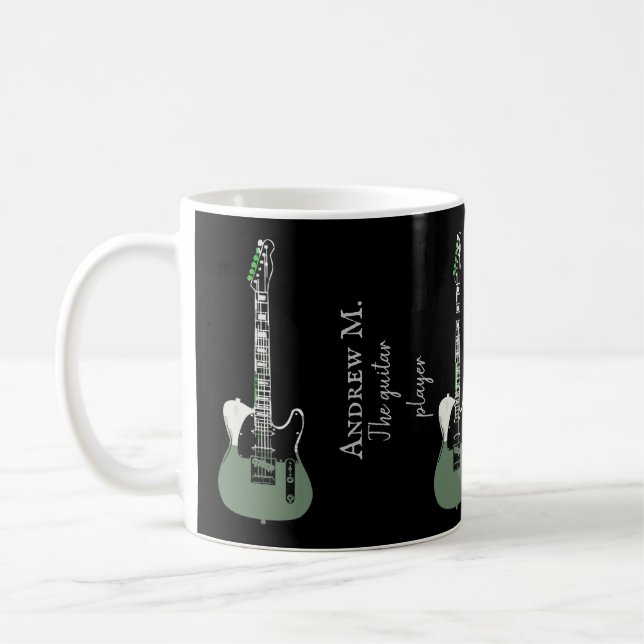 Electric-guitar / guitarist coffee mug (Left)