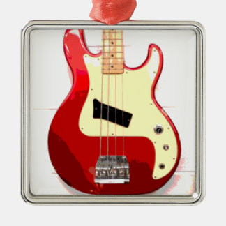 Electric Guitar in Red Metal Tree Decoration