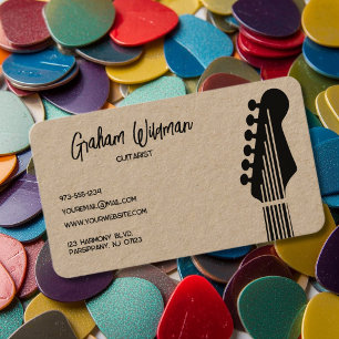 Electric Guitar Lessons Musician Music Teacher Business Card