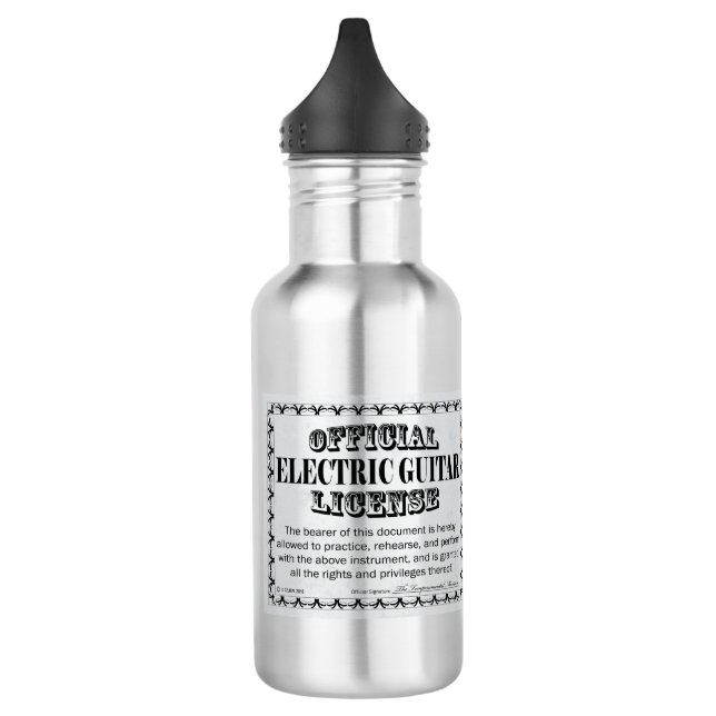 Electric Guitar License 532 Ml Water Bottle (Left)