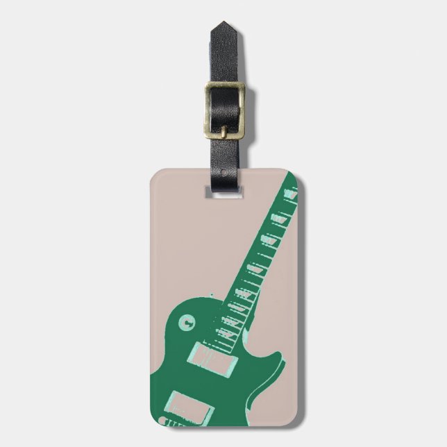 Electric Guitar Luggage Tag (Front Vertical)