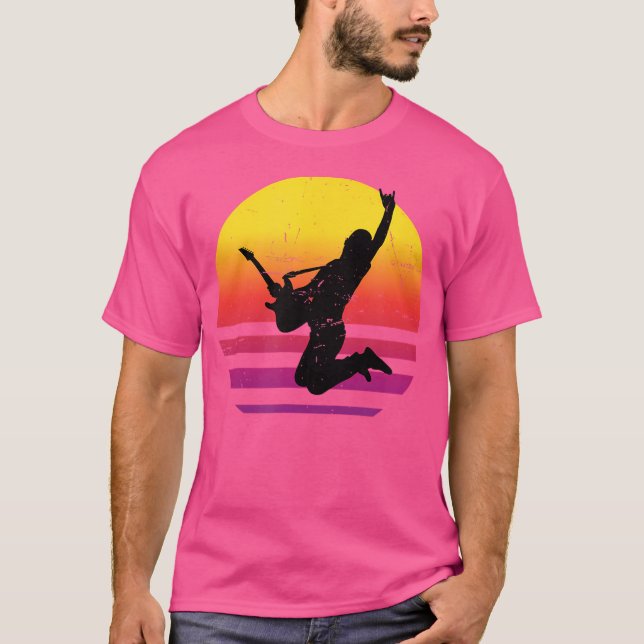 Electric Guitar Men'S Acoustic Guitar T-Shirt (Front)