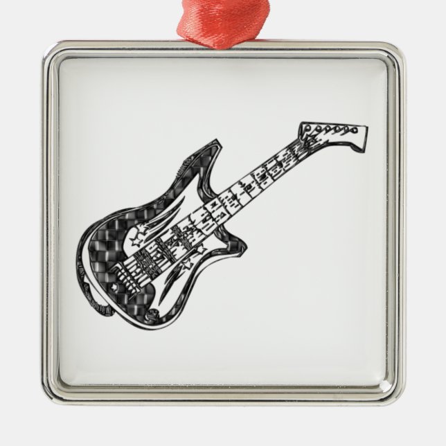 Electric Guitar Metal Tree Decoration (Front)