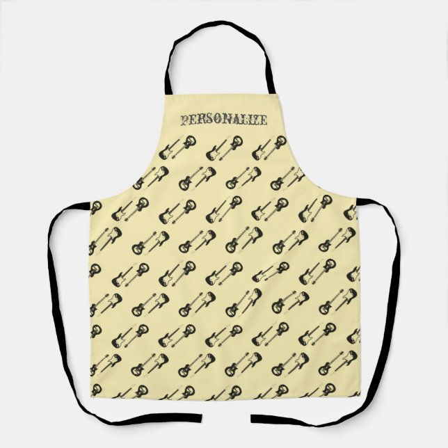 Electric Guitar Music Instrument Pattern Apron (Front)
