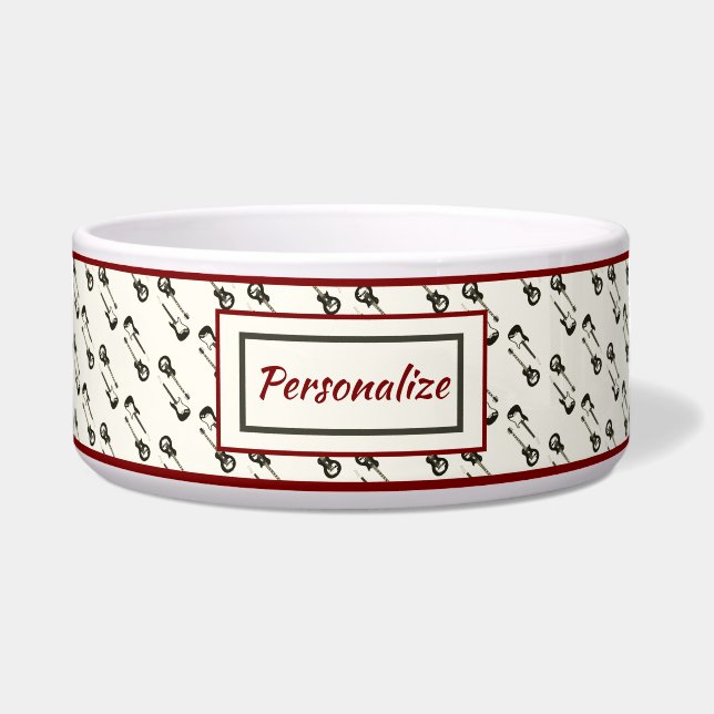 Electric Guitar Music Instrument Pattern Cat Dog (Front)