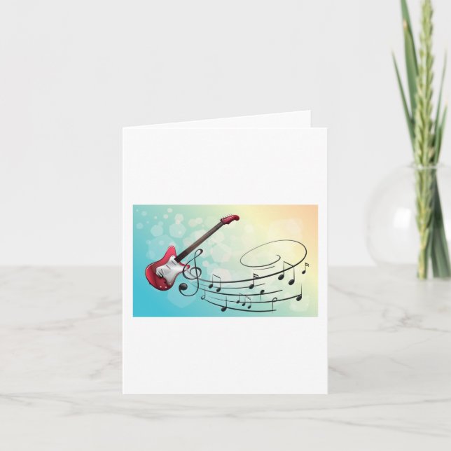Electric Guitar Musical Notes (Front)