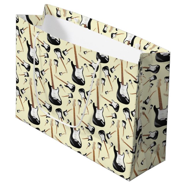 Electric Guitar Musician Music Teacher Large Gift Bag (Front Angled)