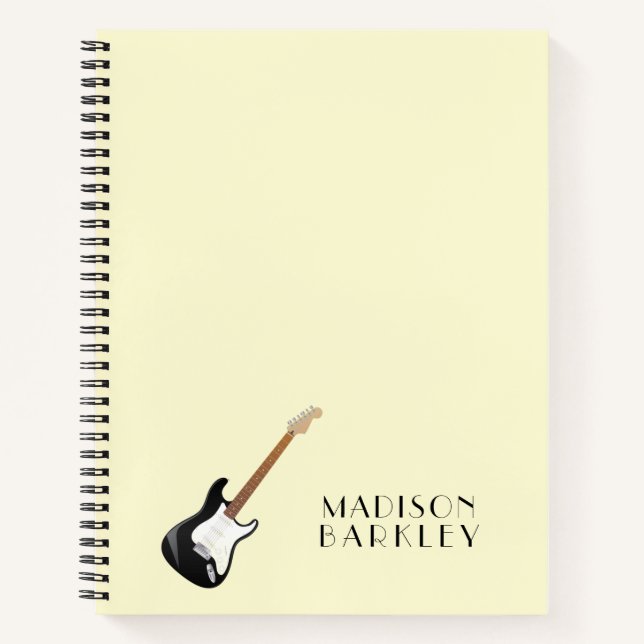 Electric Guitar Musician Music Teacher Notebook (Front)