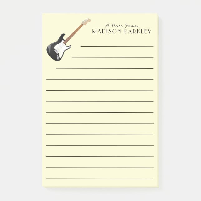 Electric Guitar Musician Music Teacher Post-it Notes (Front)
