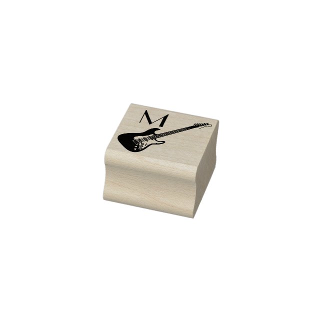Electric Guitar Musician Music Teacher Rubber Stamp (Stamp)