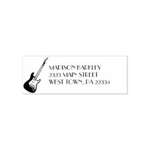 Electric Guitar Musician Music Teacher Self-inking Stamp