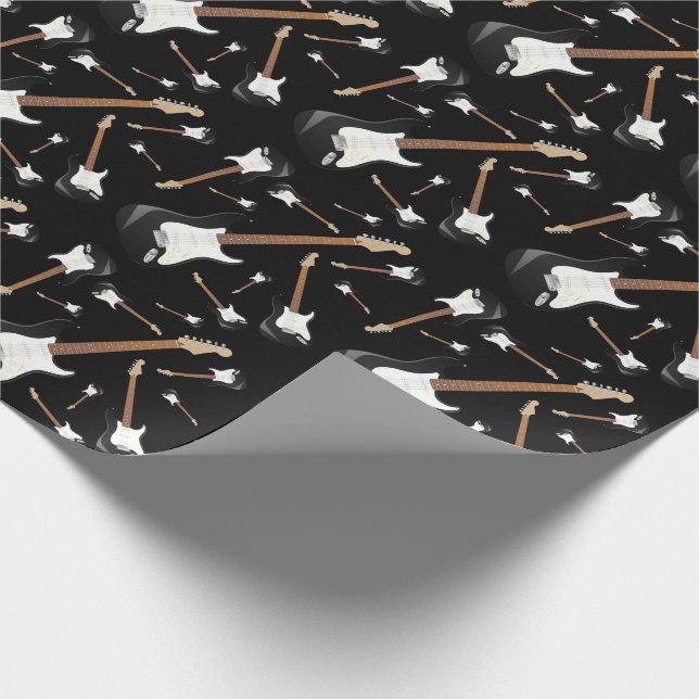 Electric Guitar Musician Music Teacher Wrapping Paper (Corner)