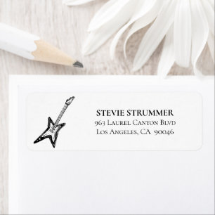 Electric Guitar Musician Return Address