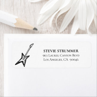 Electric Guitar Musician Return Address