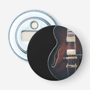 Electric Guitar On Black Bottle Opener