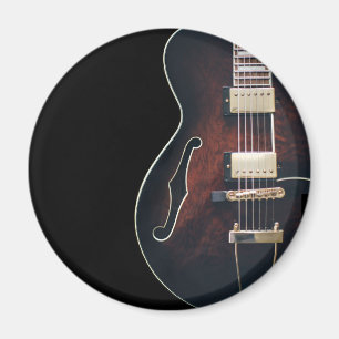 Electric Guitar On Black Magnet