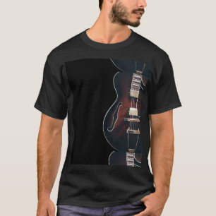 Electric Guitar On Black T-Shirt