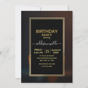 Electric guitar on fire                            invitation