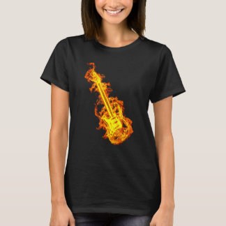 Electric Guitar On Fire Rock Guitar T-Shirt