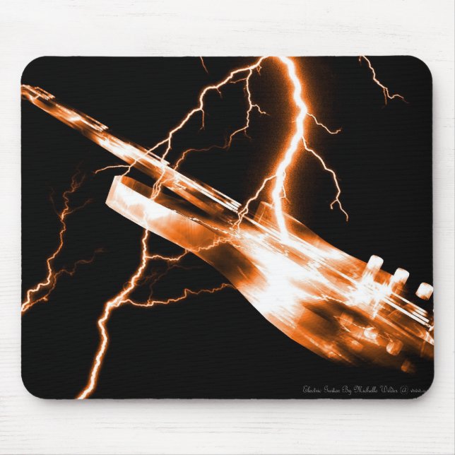 ELECTRIC GUITAR orange Mouse Mat (Front)