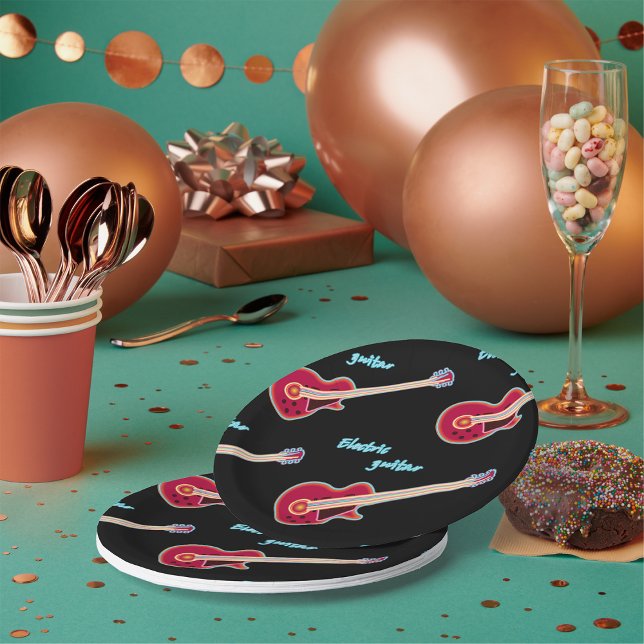 Electric Guitar Paper Plates (Creator Uploaded)