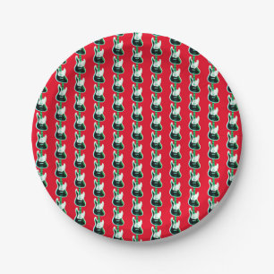 Electric Guitar Pattern  Paper Plate
