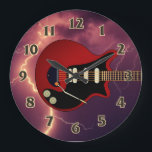 Electric Guitar Player Large Clock<br><div class="desc">brought to you by danieljm</div>