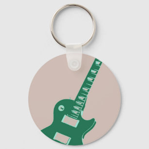 Electric Guitar Pop Art Key Ring