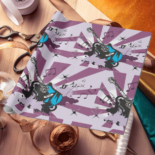 Electric Guitar Pop Art Music Rock Grunge Wrapping Paper