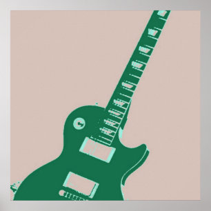 Electric Guitar Pop Art Poster