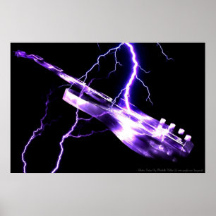 ELECTRIC GUITAR purple Poster