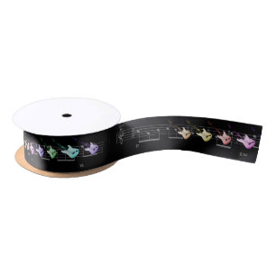 Electric Guitar Ribbon Satin Ribbon