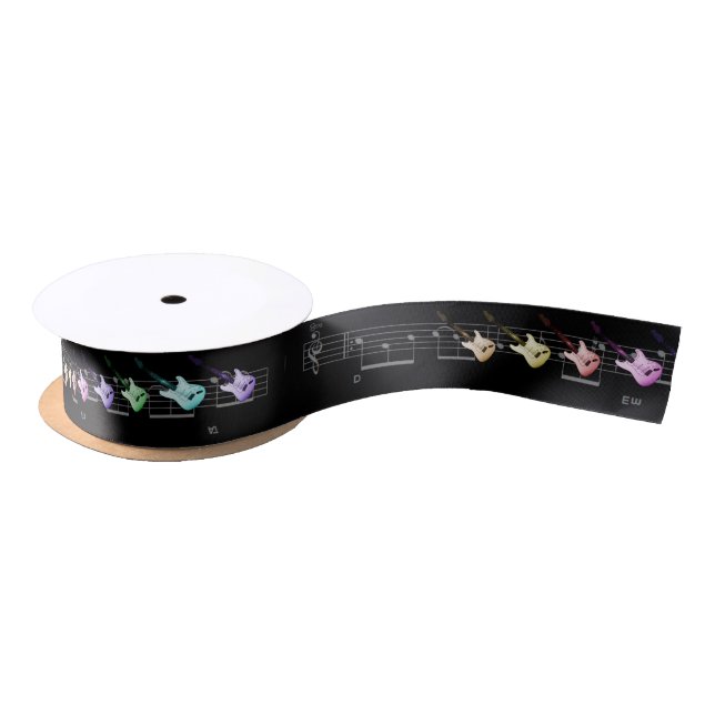 Electric Guitar Ribbon Satin Ribbon (Spool)