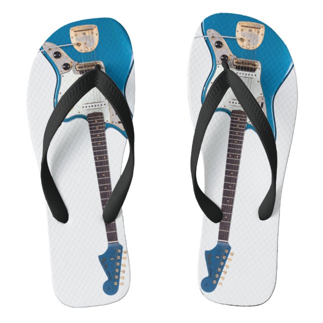 Electric Guitar Rock Band Music Air Beach Party Flip Flops (Footbed)
