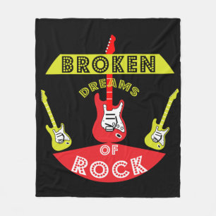Electric Guitar Rock Dreams Rock Music Fun Fleece Blanket