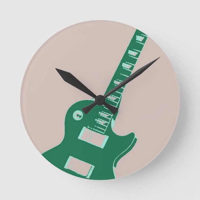 Electric Guitar Round Clock (Front)