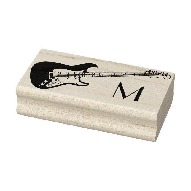 Electric Guitar Rubber Stamp (Stamp)